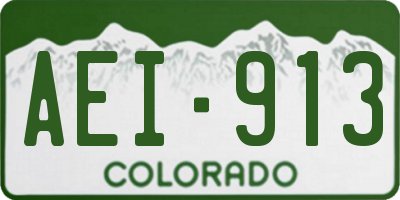 CO license plate AEI913