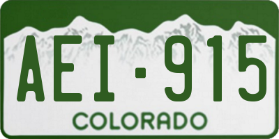 CO license plate AEI915