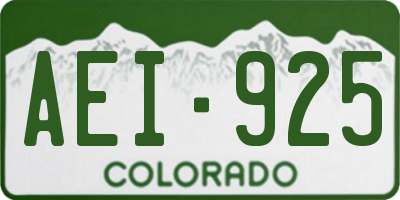 CO license plate AEI925