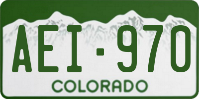CO license plate AEI970