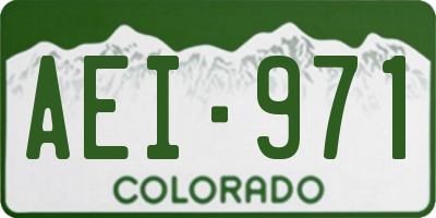 CO license plate AEI971