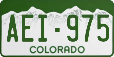 CO license plate AEI975