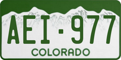 CO license plate AEI977