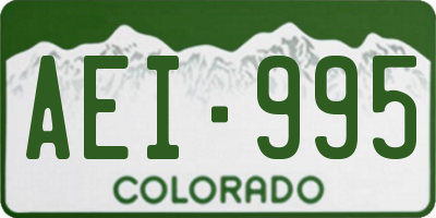 CO license plate AEI995