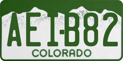 CO license plate AEIB82