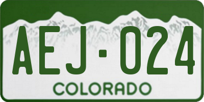 CO license plate AEJ024