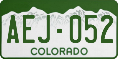 CO license plate AEJ052