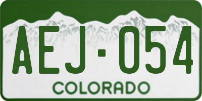 CO license plate AEJ054