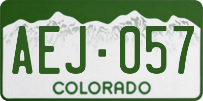 CO license plate AEJ057