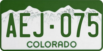 CO license plate AEJ075