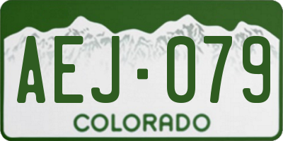 CO license plate AEJ079