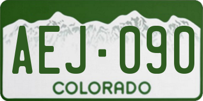CO license plate AEJ090