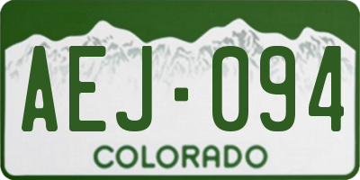 CO license plate AEJ094