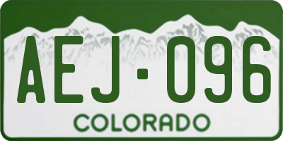 CO license plate AEJ096