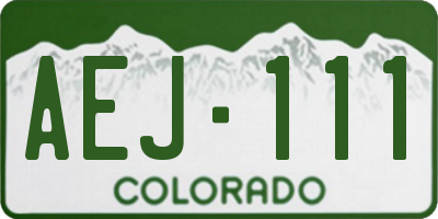 CO license plate AEJ111