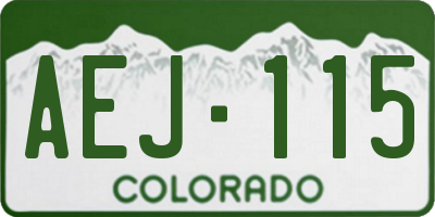 CO license plate AEJ115