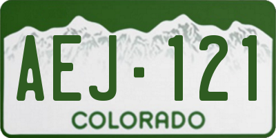 CO license plate AEJ121