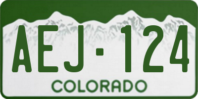 CO license plate AEJ124