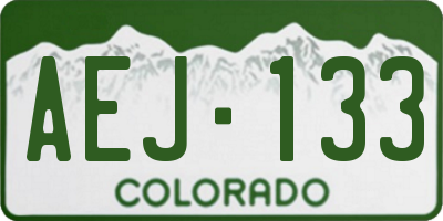 CO license plate AEJ133