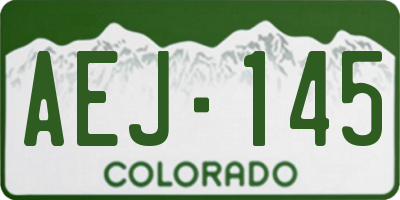 CO license plate AEJ145