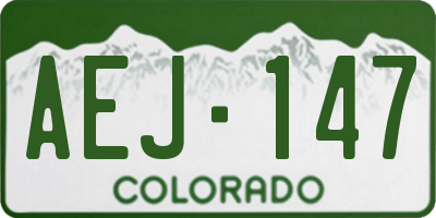 CO license plate AEJ147