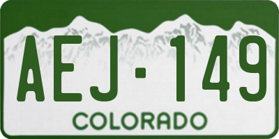 CO license plate AEJ149