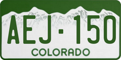 CO license plate AEJ150