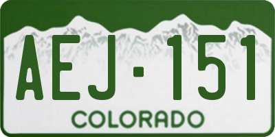 CO license plate AEJ151