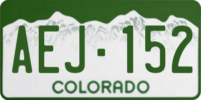CO license plate AEJ152