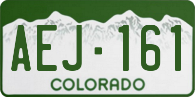 CO license plate AEJ161