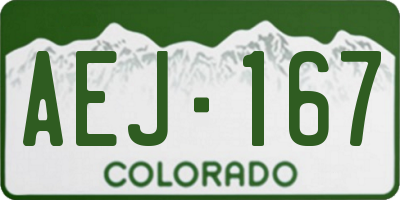 CO license plate AEJ167