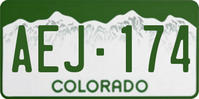 CO license plate AEJ174