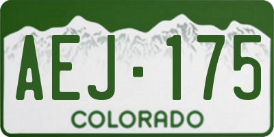 CO license plate AEJ175