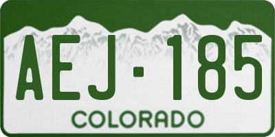 CO license plate AEJ185