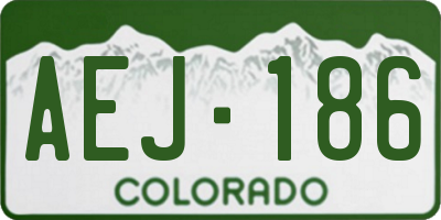 CO license plate AEJ186