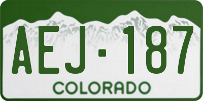 CO license plate AEJ187