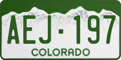 CO license plate AEJ197