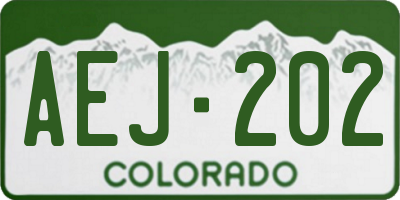 CO license plate AEJ202