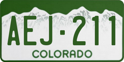 CO license plate AEJ211