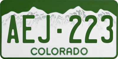 CO license plate AEJ223