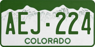 CO license plate AEJ224