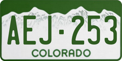 CO license plate AEJ253