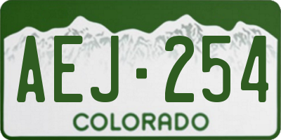 CO license plate AEJ254