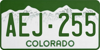 CO license plate AEJ255