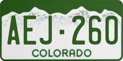 CO license plate AEJ260