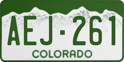 CO license plate AEJ261