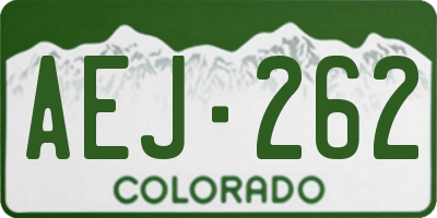 CO license plate AEJ262