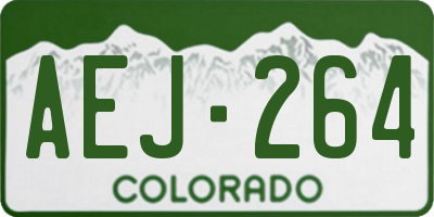 CO license plate AEJ264