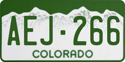 CO license plate AEJ266