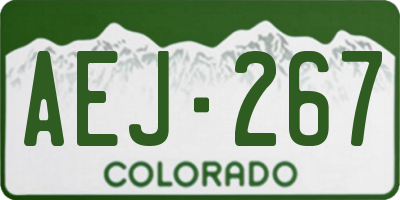 CO license plate AEJ267